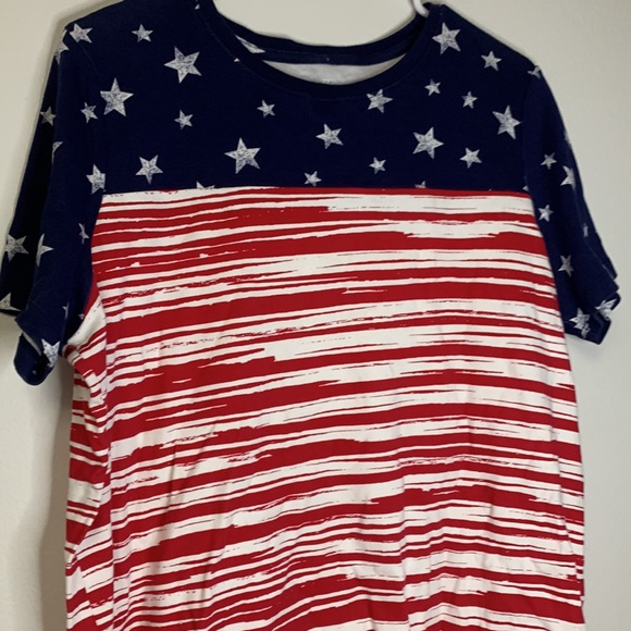 Kim Rogers American flag Tshirt, size Medium. Red white and blue design. - Picture 2 of 6